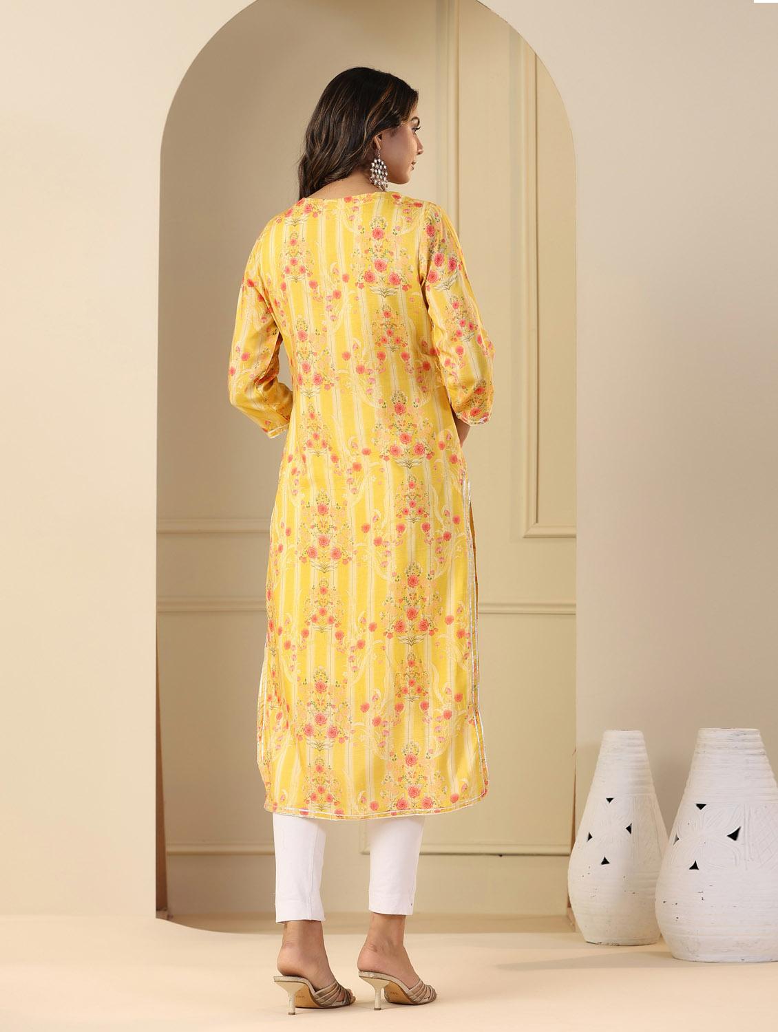 women's straight kurta - 19995642 - Standard Image - 3