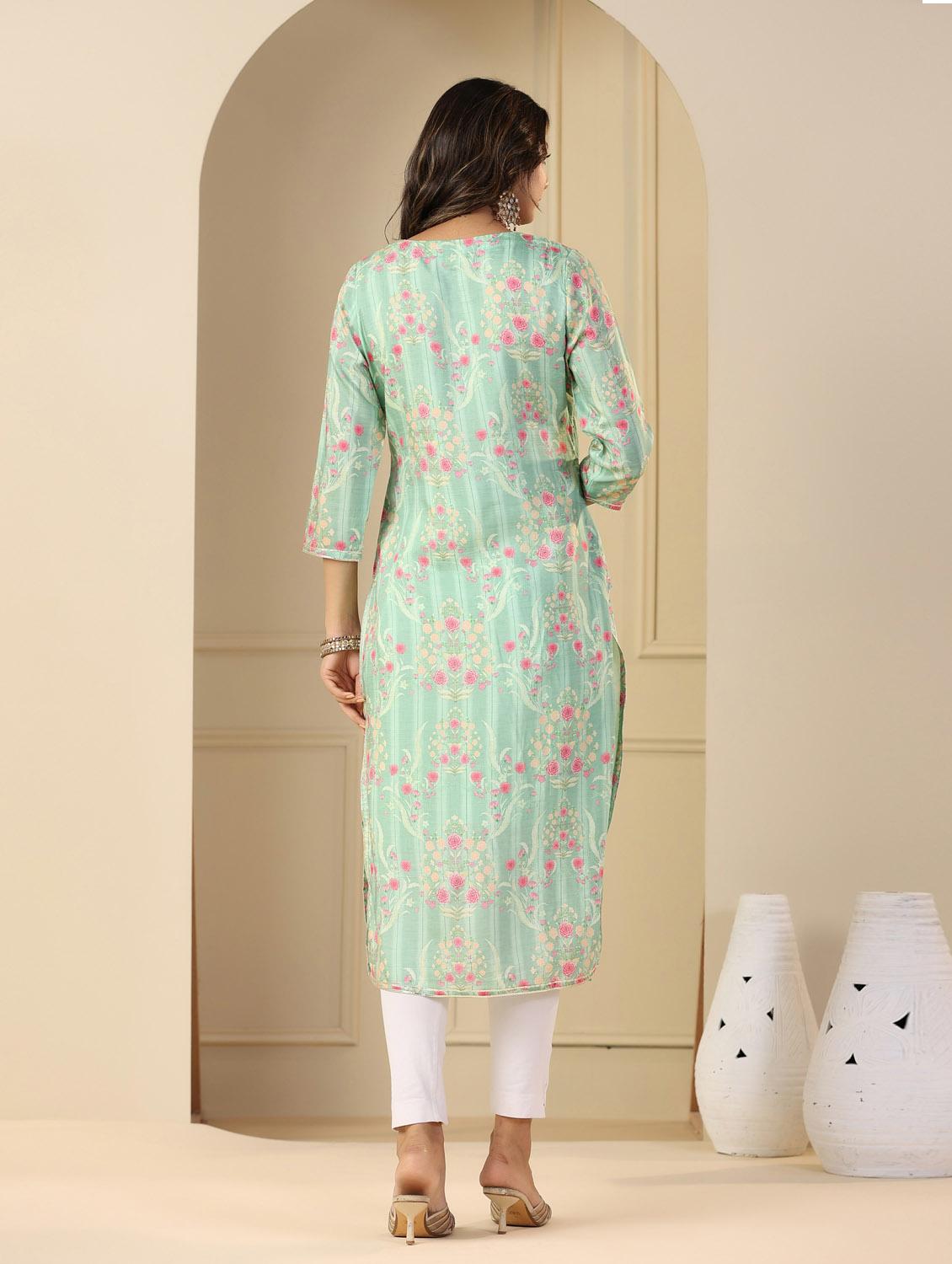 women's straight kurta - 19995643 - Standard Image - 3