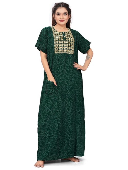 round neck printed nighty - 19995864 -  Standard Image - 0