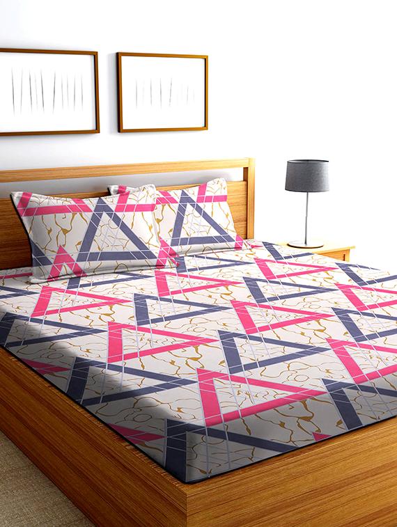 double queen bedsheet with 2 pillow covers - 19997166 - Zoom Image - 0