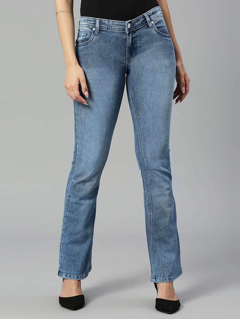 women's plain bootcut jeans