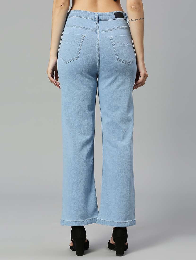 women's plain straight fit jeans - 19997262 -  Standard Image - 3