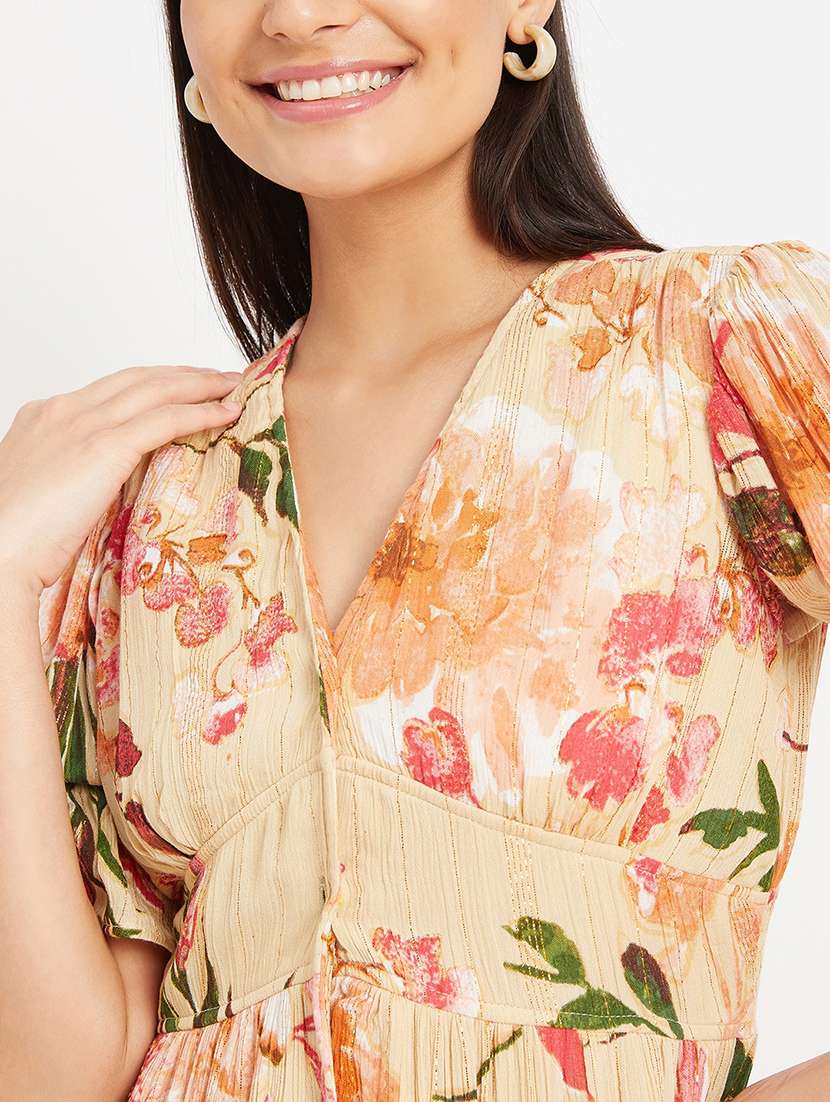 women's fit & flare floral dress - 19999330 - Standard Image - 5