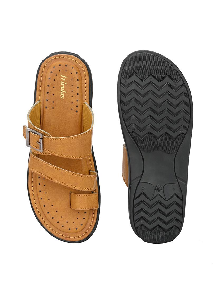tan faux leather slip on slippers - 19999646 - Standard Image - 5