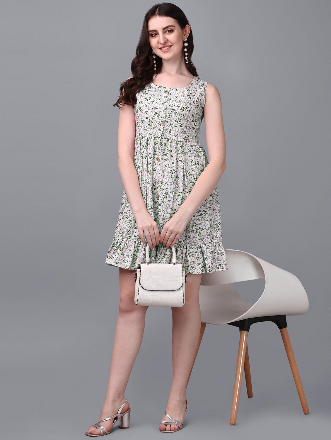 women's tiered dress floral dress - 20001319 - Standard Image - 3