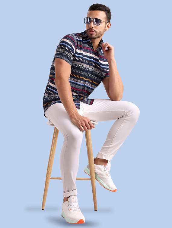 mens printed casual shirt - 20002280 -  Standard Image - 3