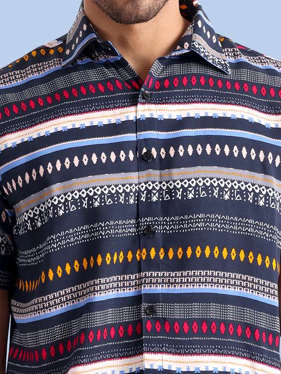 mens printed casual shirt - 20002280 -  Standard Image - 5