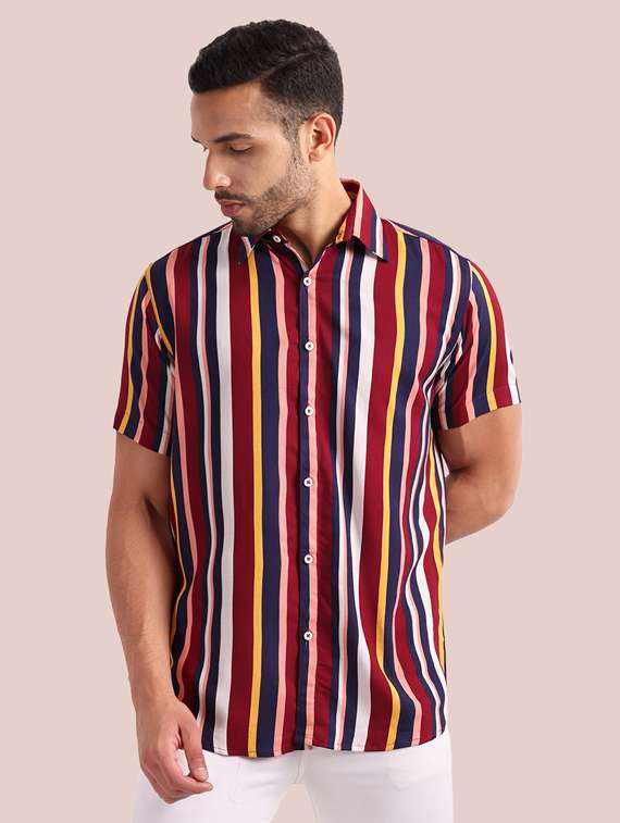 mens stripes casual shirt