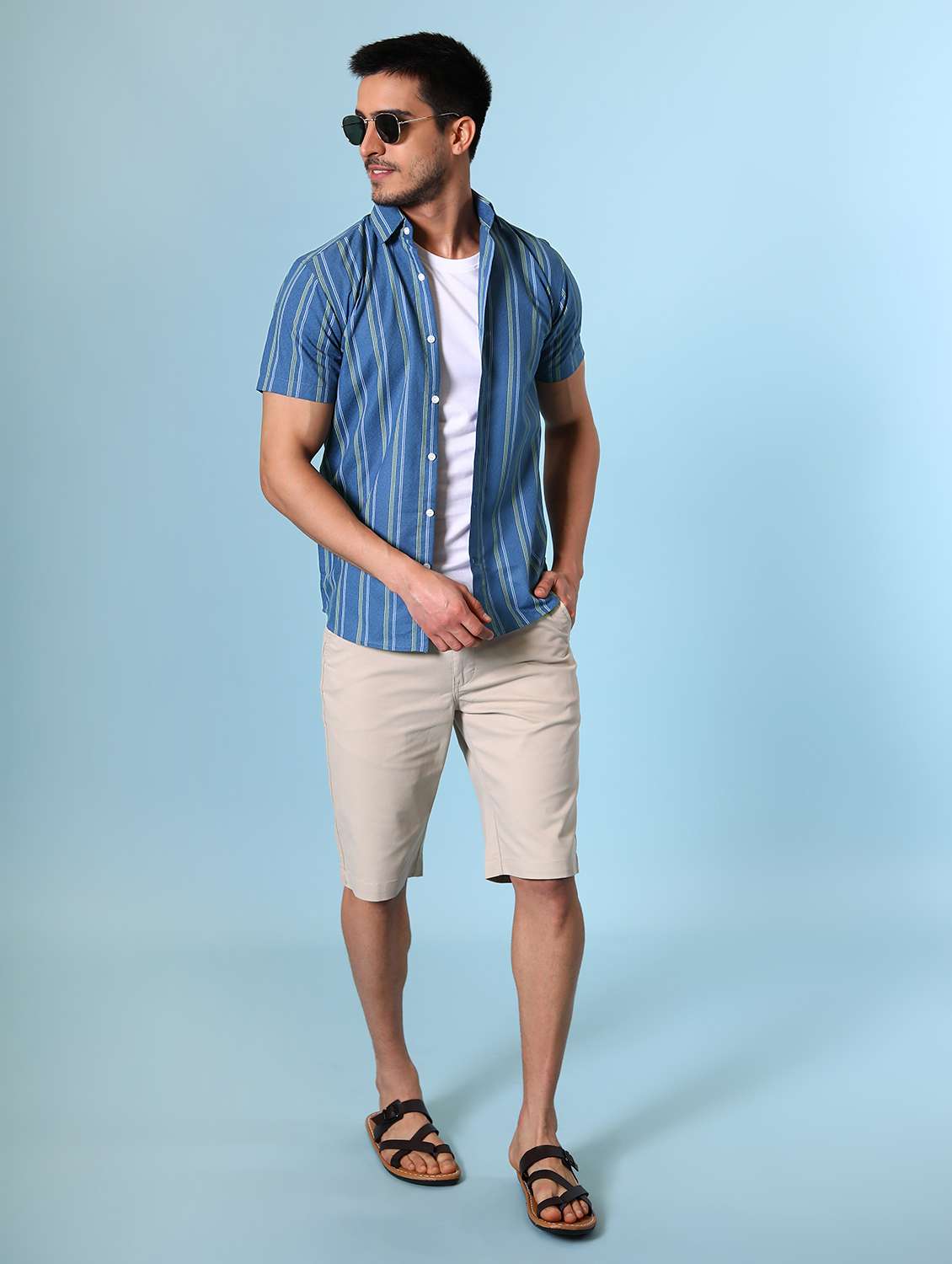 mens stripes formal shirt - 20002356 - Standard Image - 3