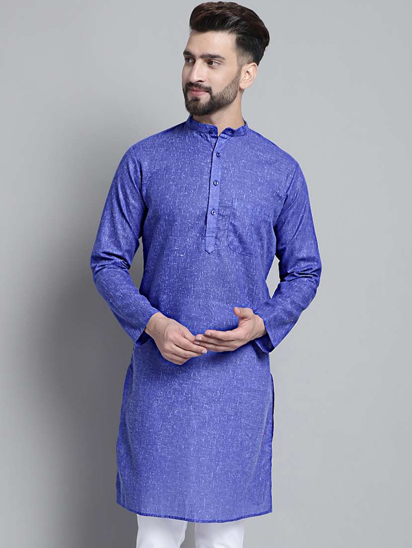 mandarin neck solid long kurta