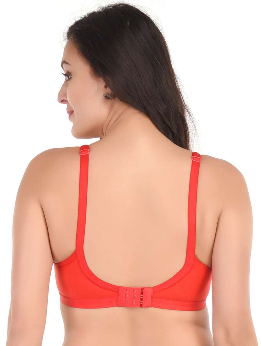 red cotton blend sports bra - 20002419 -  Standard Image - 3