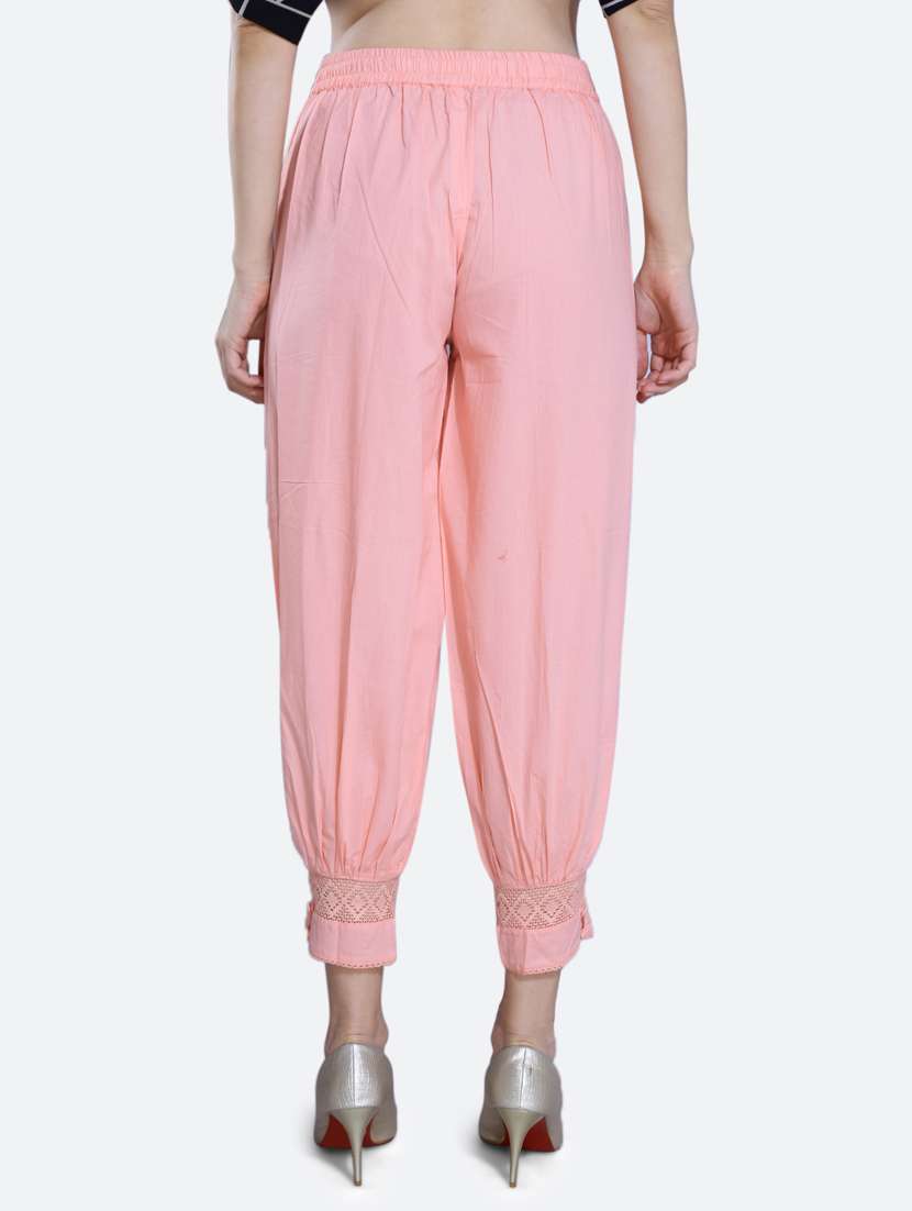 mid rise solid cropped trouser - 20002544 -  Standard Image - 3