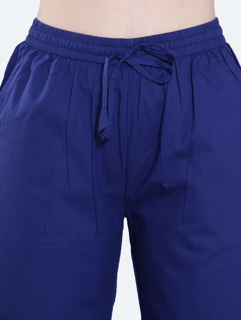 blue cotton trousers - 20002549 - Standard Image - 5