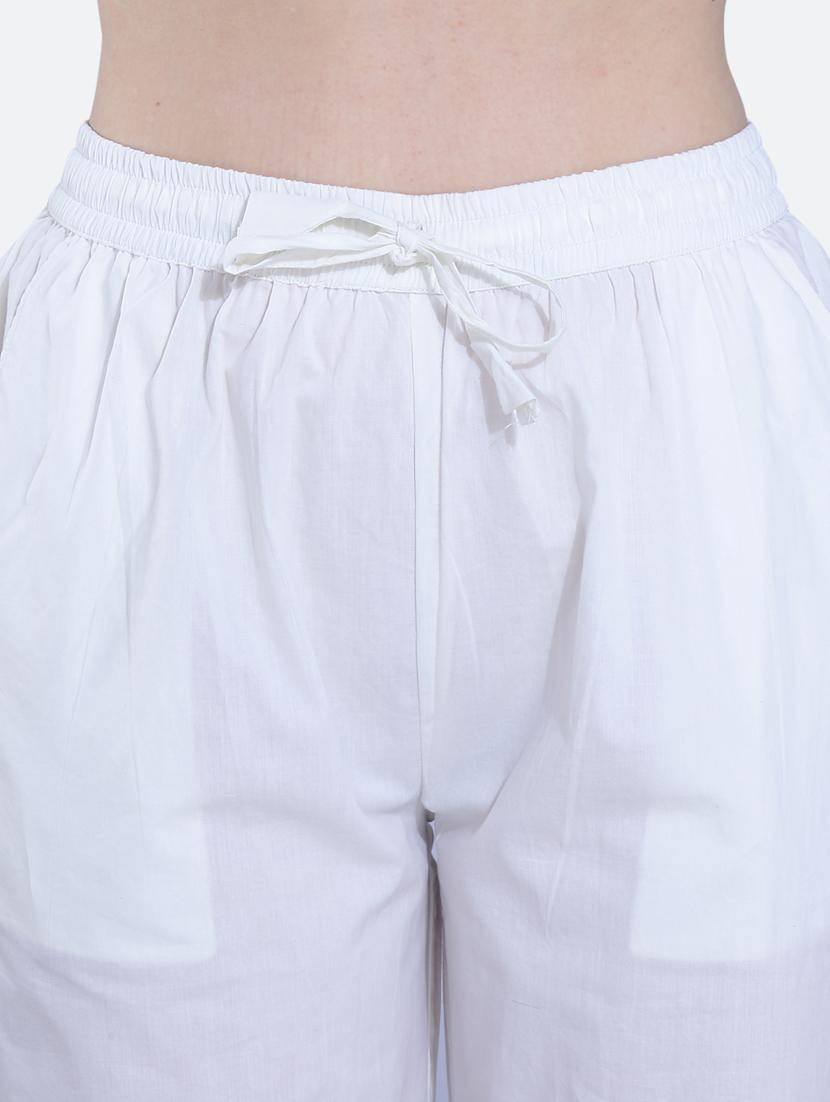 white cotton trousers - 20002551 - Standard Image - 5
