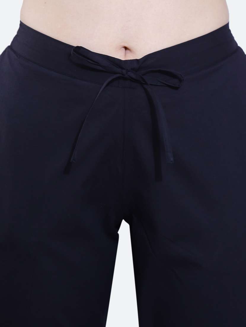 black cotton trousers - 20002562 - Standard Image - 5