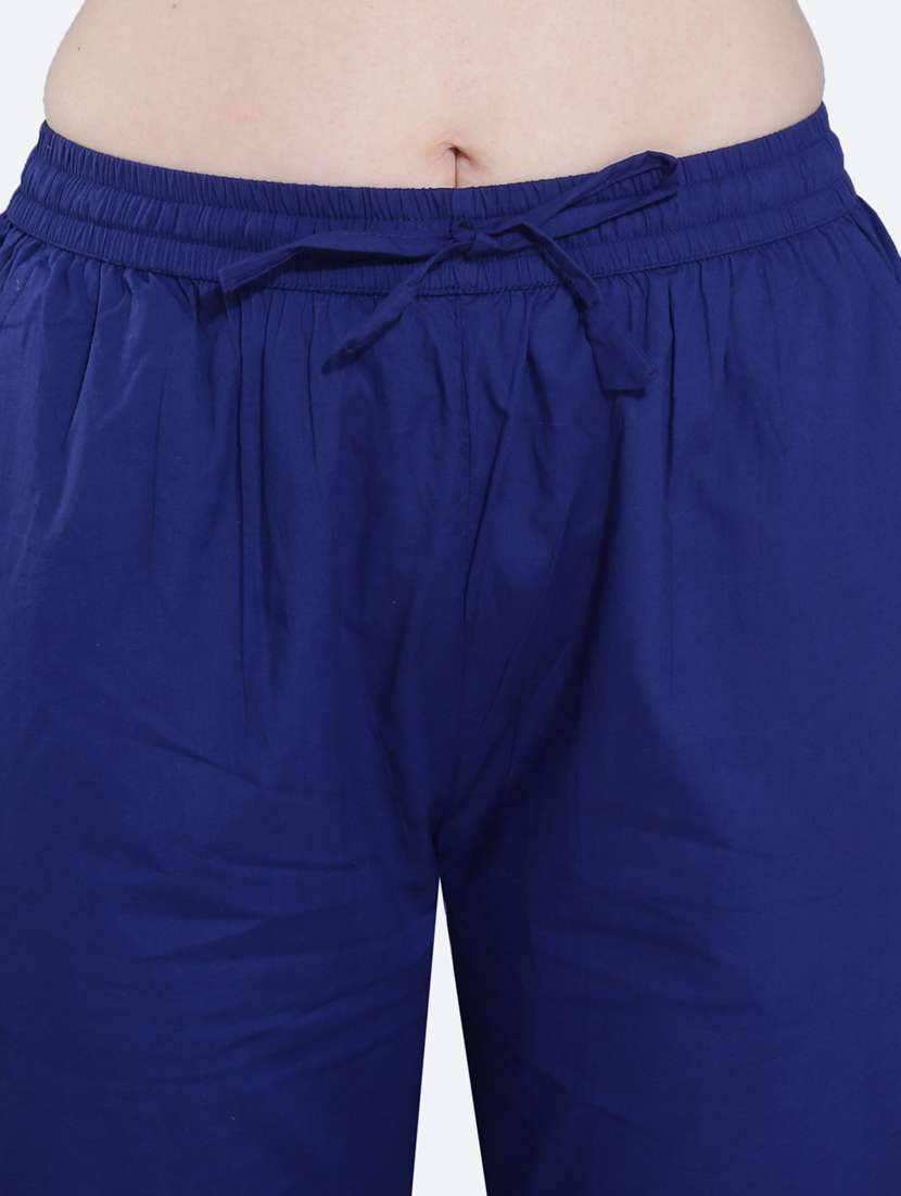 blue cotton trousers - 20002565 - Standard Image - 5