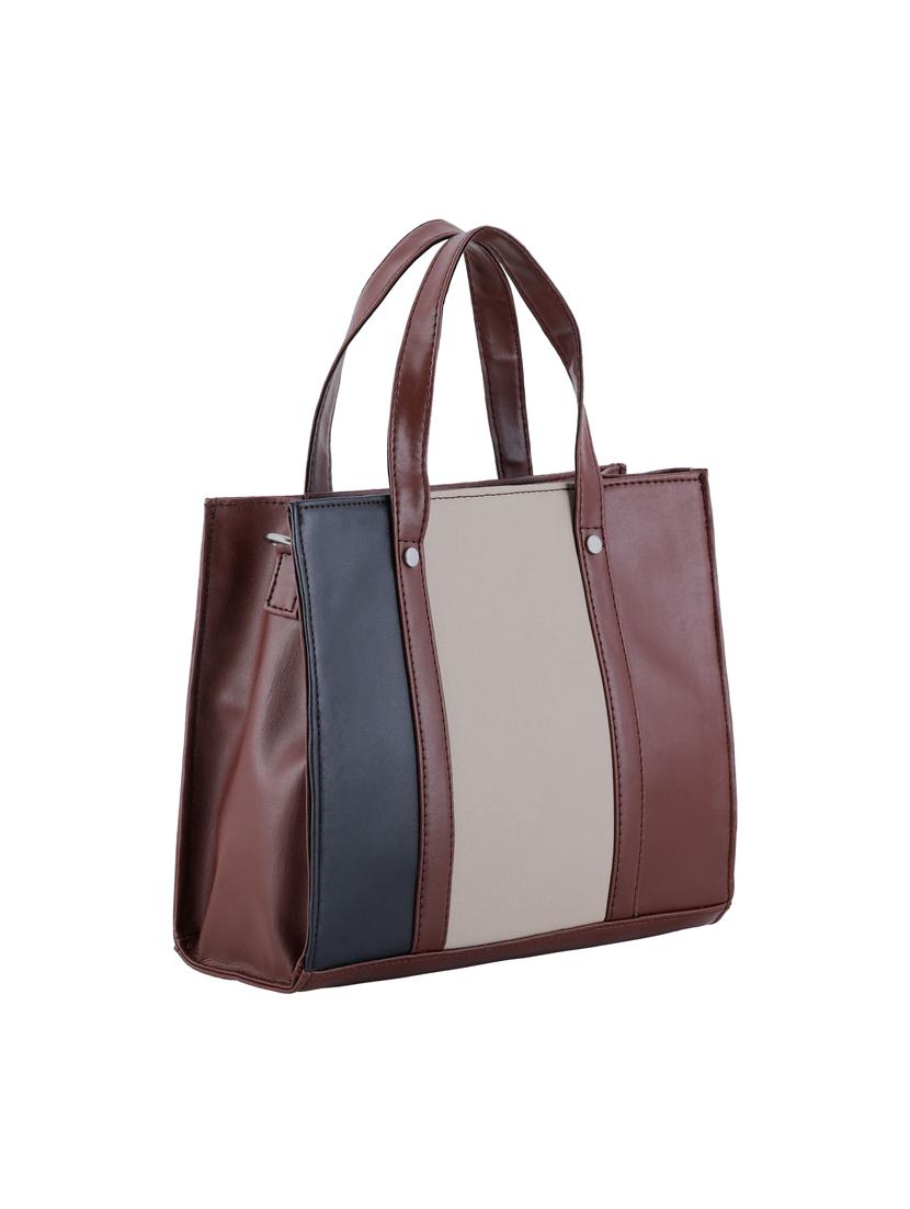 multi colored leatherette (pu) regular handbag - 20004814 - Standard Image - 3
