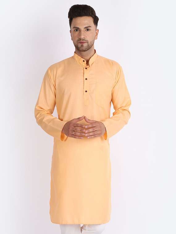 mandarin neck solid long kurta