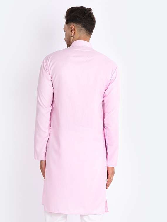 banhussain solid long kurta - 20005407 -  Standard Image - 3