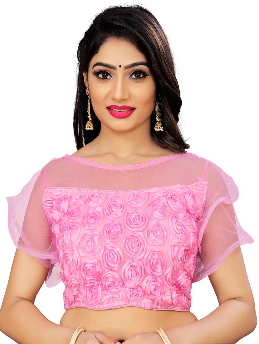 pink stitched self design blouse - 20005438 - Zoom Image - 0