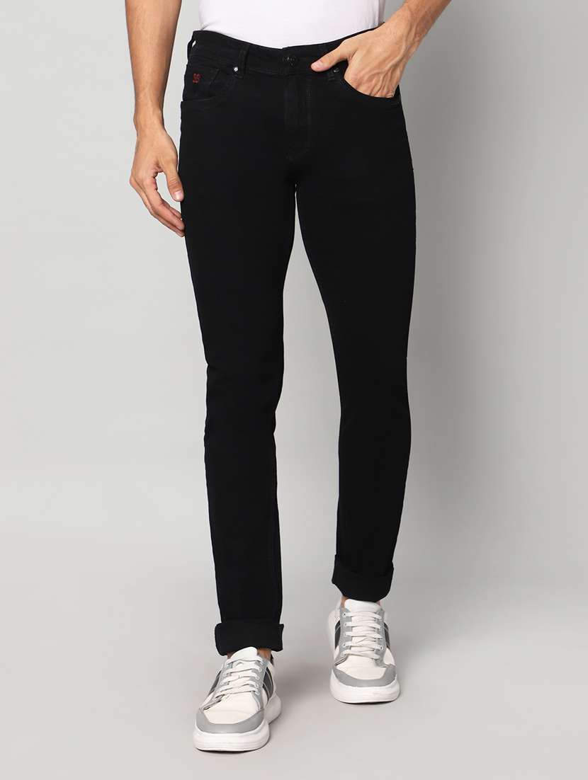 mens slim fit plain jeans - 20005542 - Zoom Image - 0