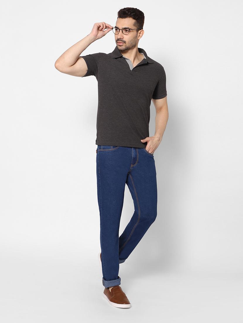 men solid mid rise jeans - 20005543 - Standard Image - 3