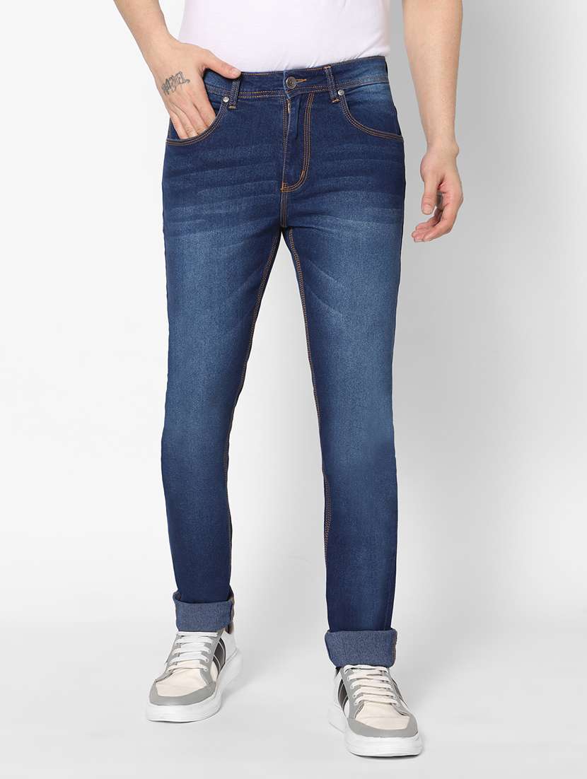 mens slim fit plain jeans