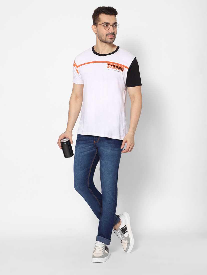 mens slim fit plain jeans - 20005548 -  Standard Image - 3