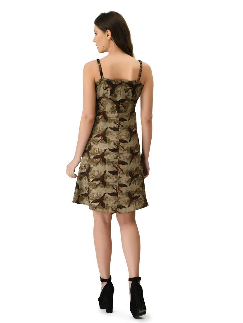 women's fit & flare quirky dress - 20007203 - Standard Image - 3