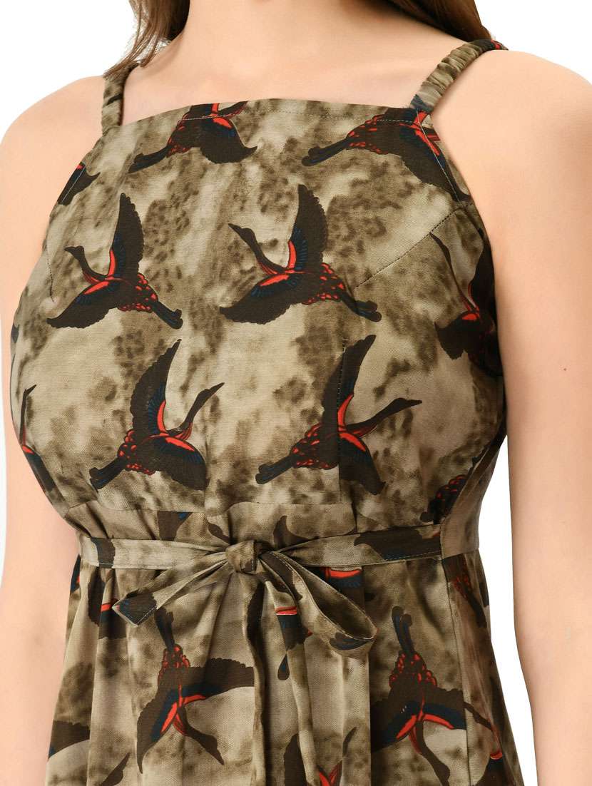 women's fit & flare quirky dress - 20007203 - Standard Image - 5