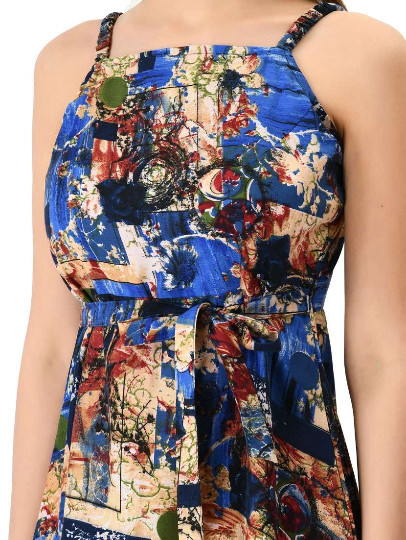 women's fit & flare printed dress - 20007209 - Standard Image - 5