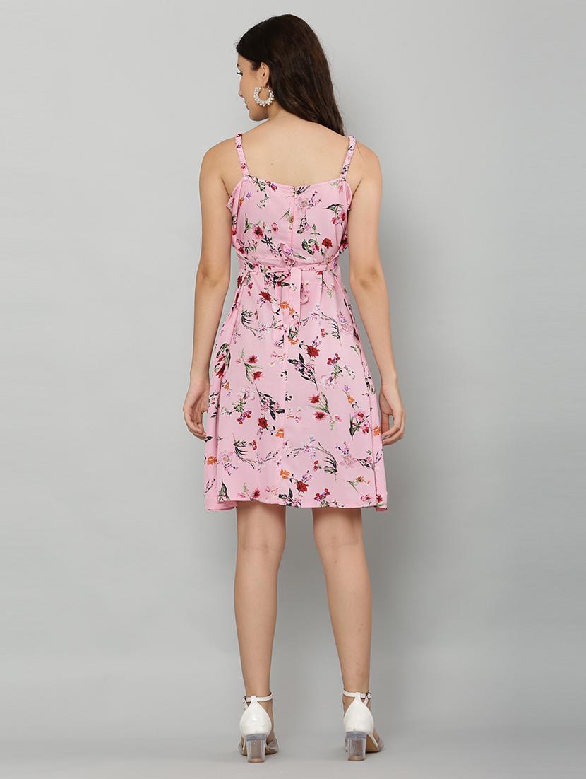women's fit & flare floral dress - 20007226 - Standard Image - 3