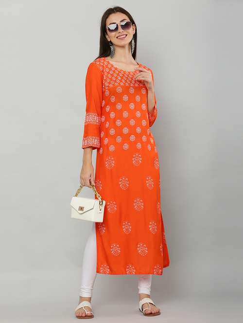 women's straight kurta - 20007318 - Standard Image - 0