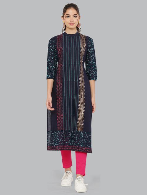 women's straight kurta - 20007330 - Standard Image - 0