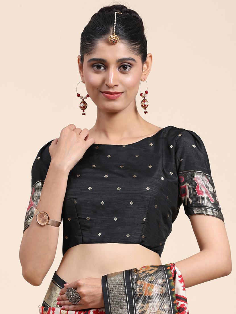 women's self design multi colored saree with blouse - 20007398 - Standard Image - 3