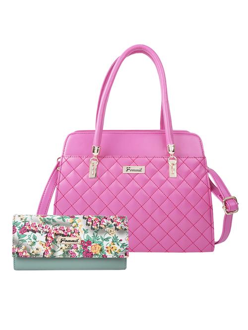 multi color leatherette (pu) handbag combo - 20007498 - Standard Image - 0