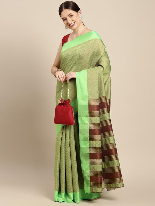 self design woven saree with blouse - 20007969 -  Standard Image - 0