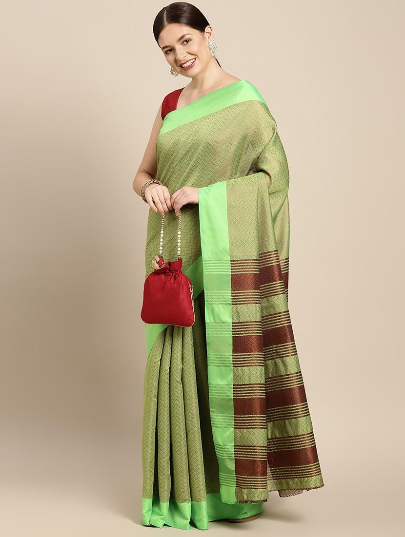 self design woven saree with blouse - 20007969 -  Zoom Image - 0