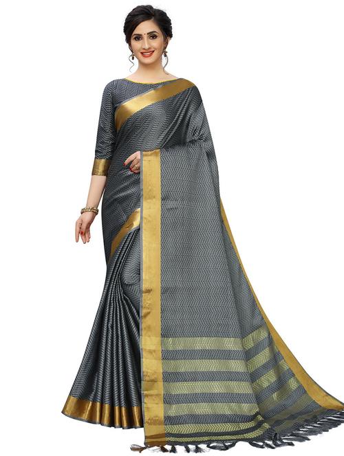 self design woven saree with blouse - 20008000 - Standard Image - 0