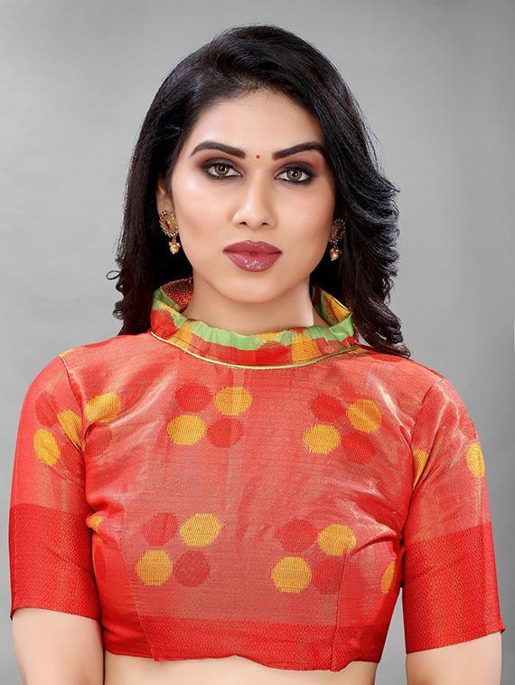 light green art silk saree with blouse - 20008009 - Standard Image - 3