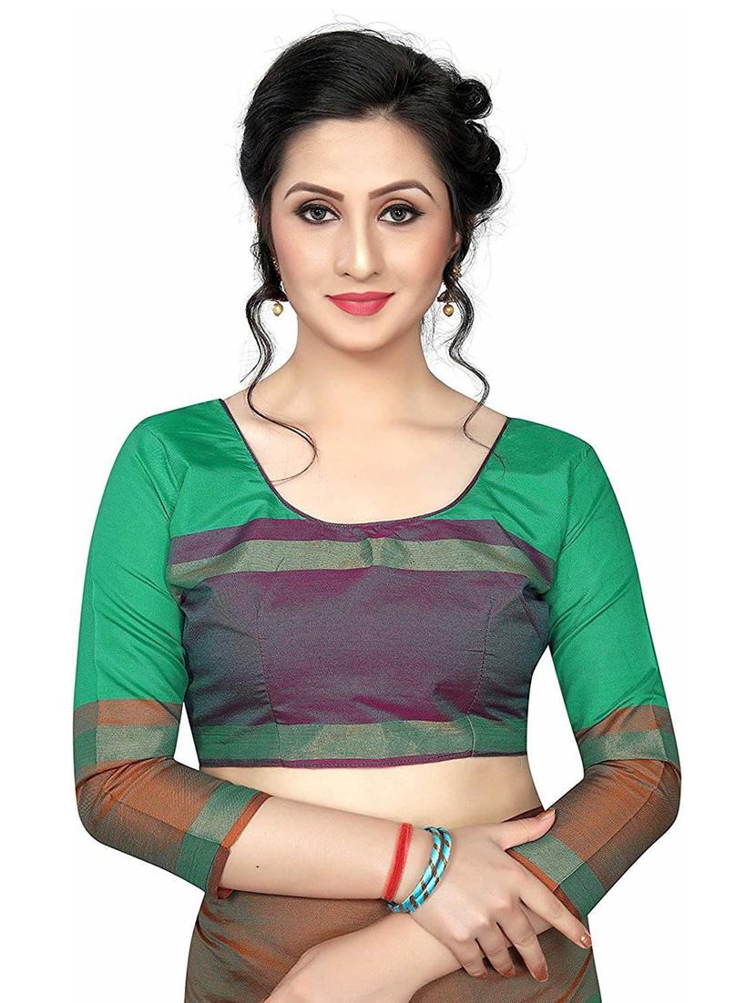 multi color woven saree with blouse - 20008064 - Standard Image - 3