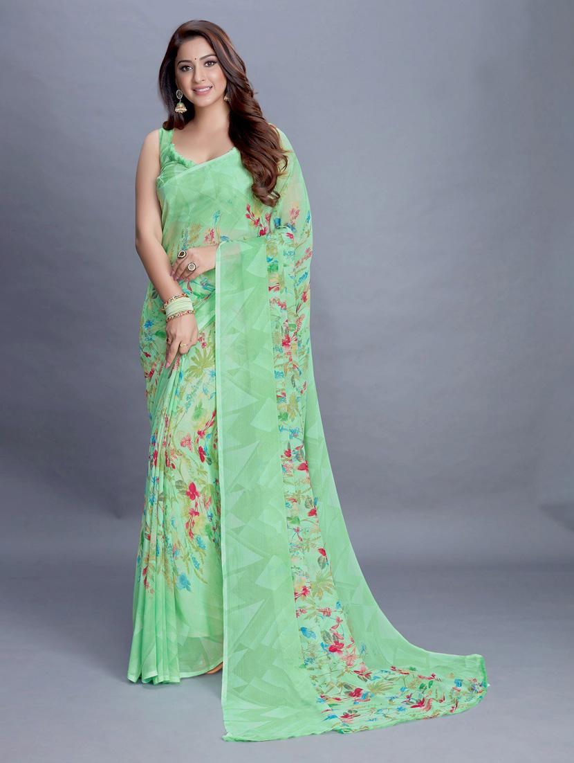 floral printed saree - 20008180 -  Zoom Image - 0