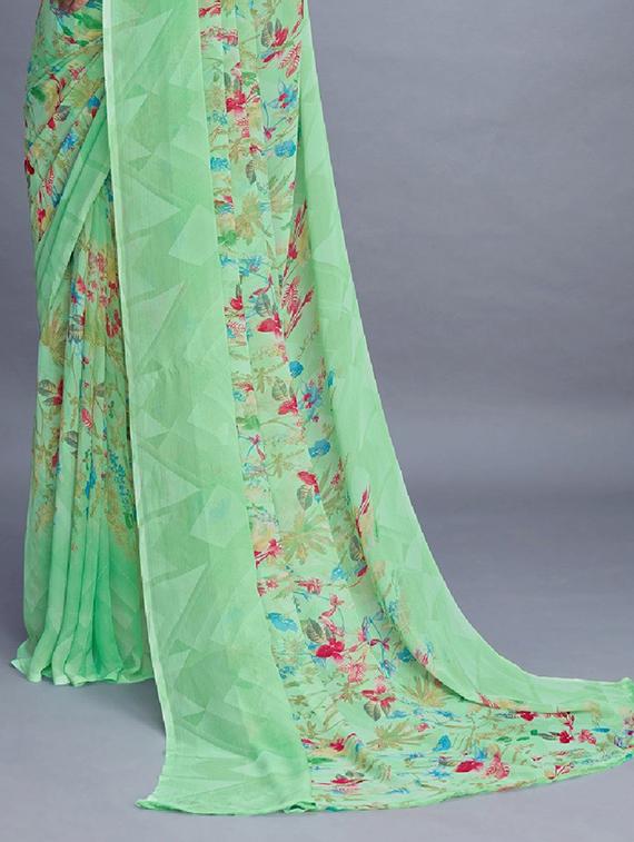 floral printed saree - 20008180 - Standard Image - 3