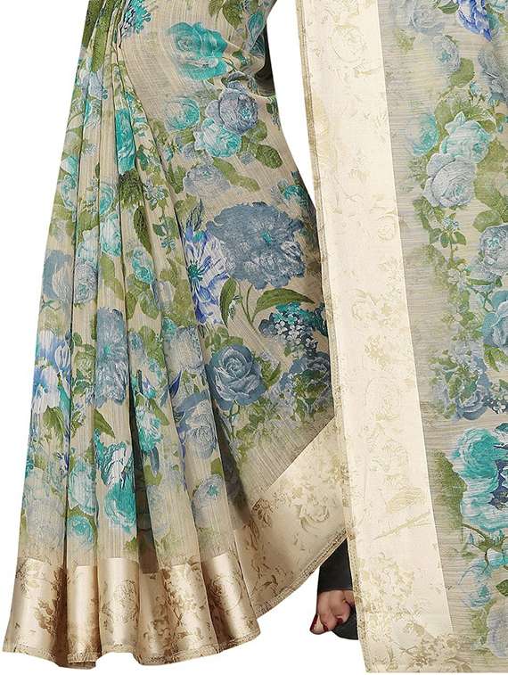 multi color floral printed woven saree with blouse - 20008211 -  Standard Image - 3