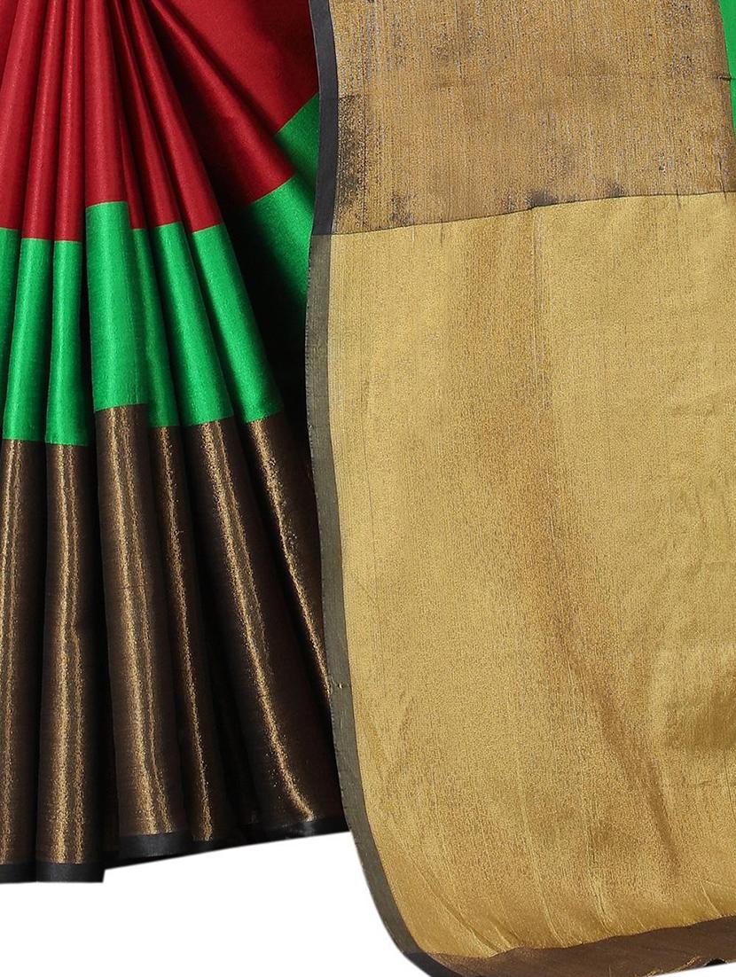 multi colored cotton silk saree with blouse - 20008349 - Standard Image - 3