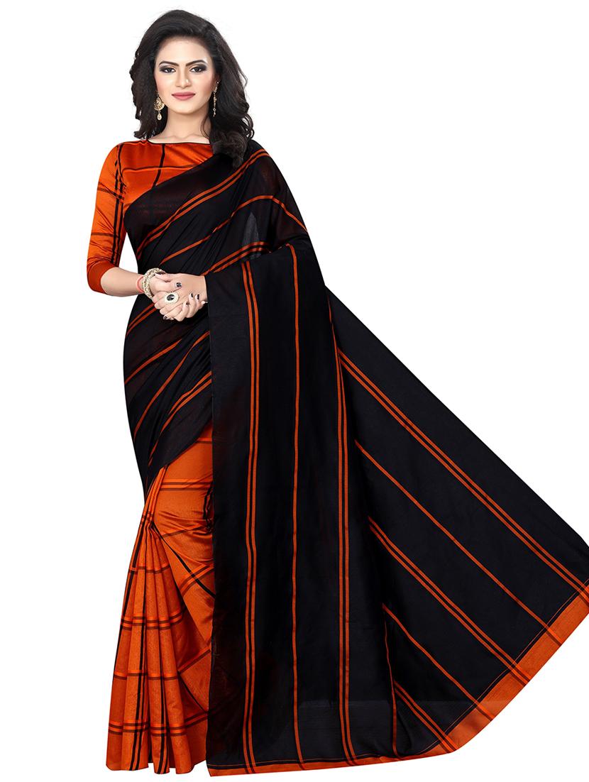 multi colored cotton silk saree with blouse - 20008360 - Zoom Image - 0