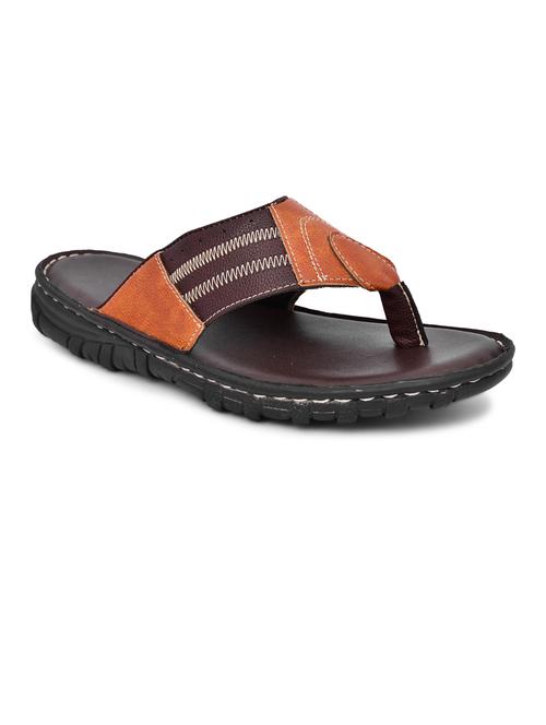 tan pu toe separator slippers - 20008746 - Standard Image - 0