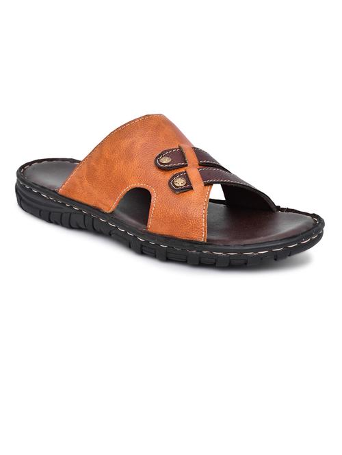 tan synthetic slip on sandals - 20008747 -  Standard Image - 0