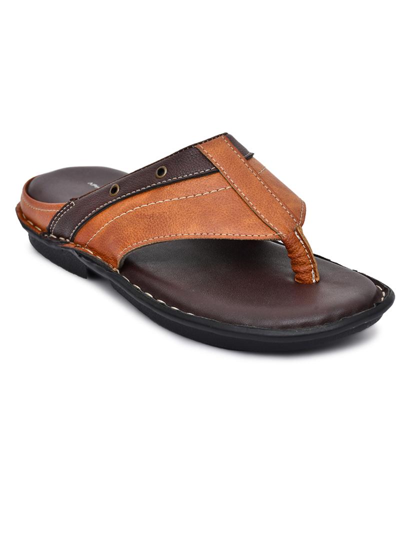 tan pu toe separator slippers - 20008759 -  Zoom Image - 0