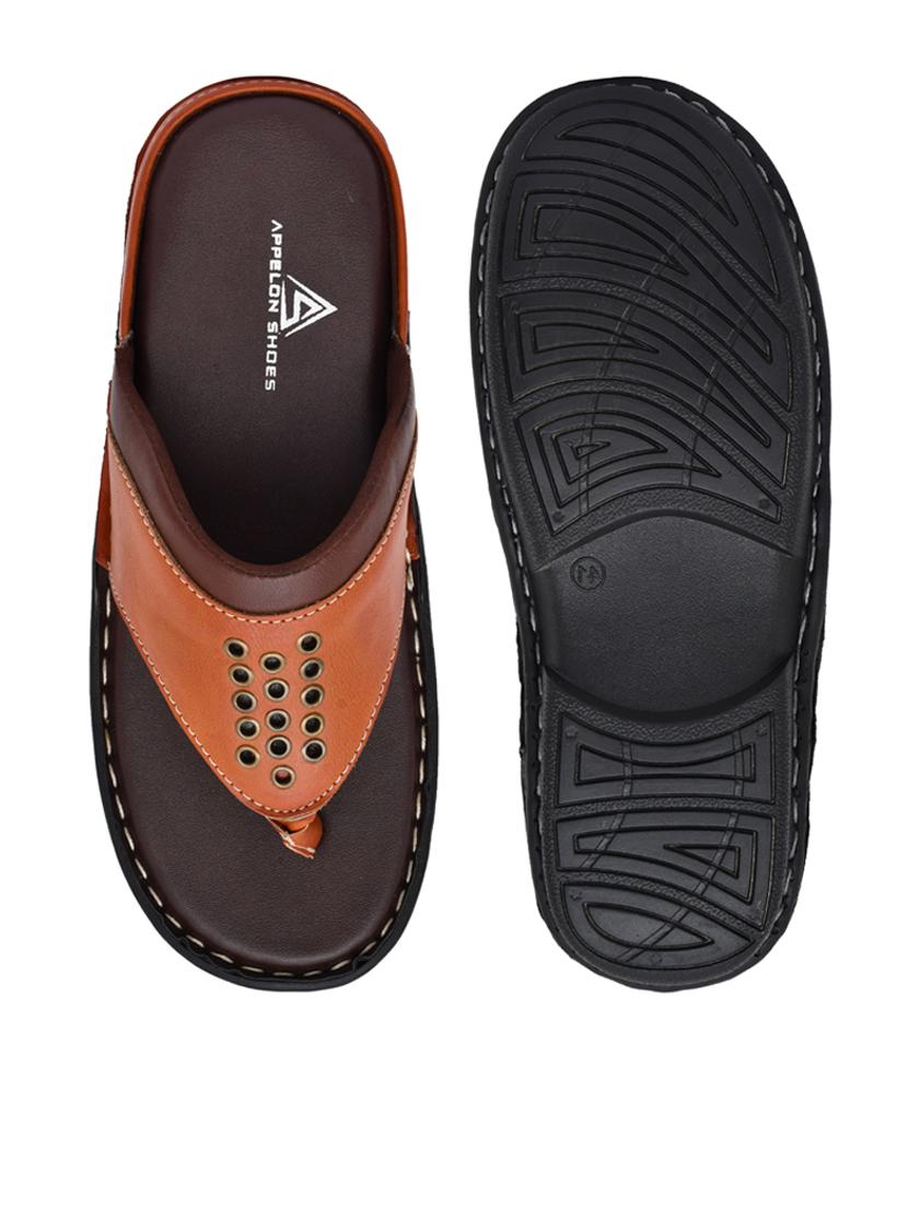 tan pu toe separator slippers - 20008760 - Standard Image - 3
